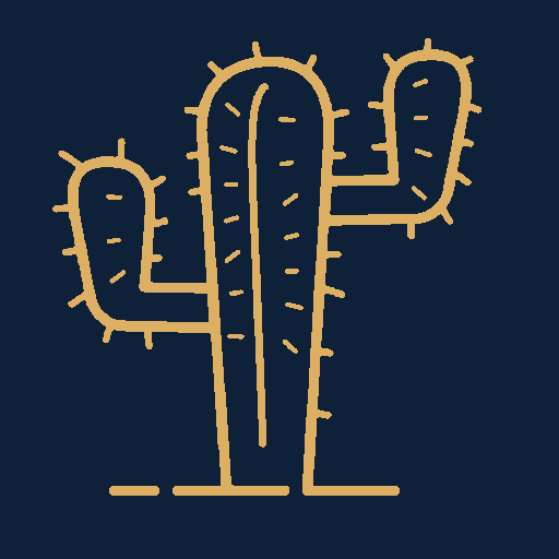 Selected cactus drawing, separated from the background